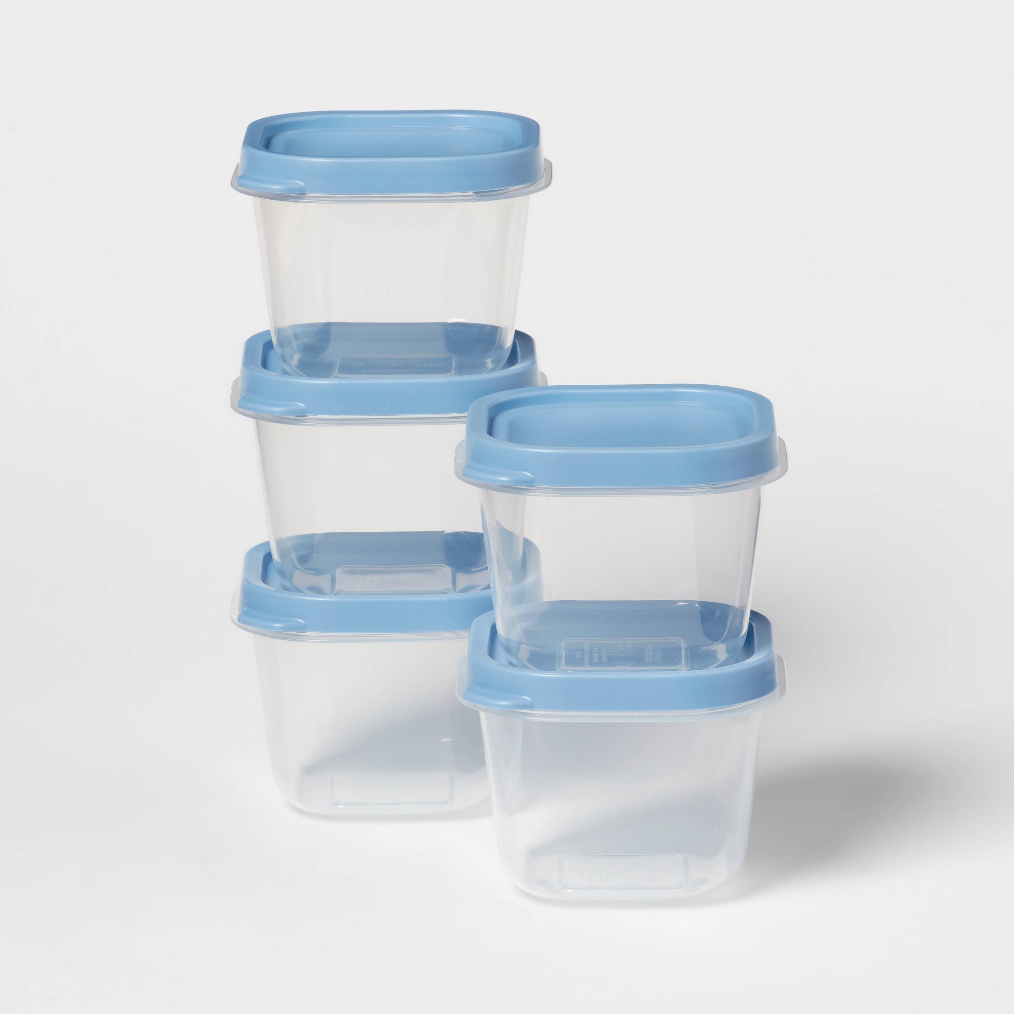 Food Storage Containers Set - 10-teiliges Set blauer Kunststoff-Lebensmittelbehälter mit Deckeln,