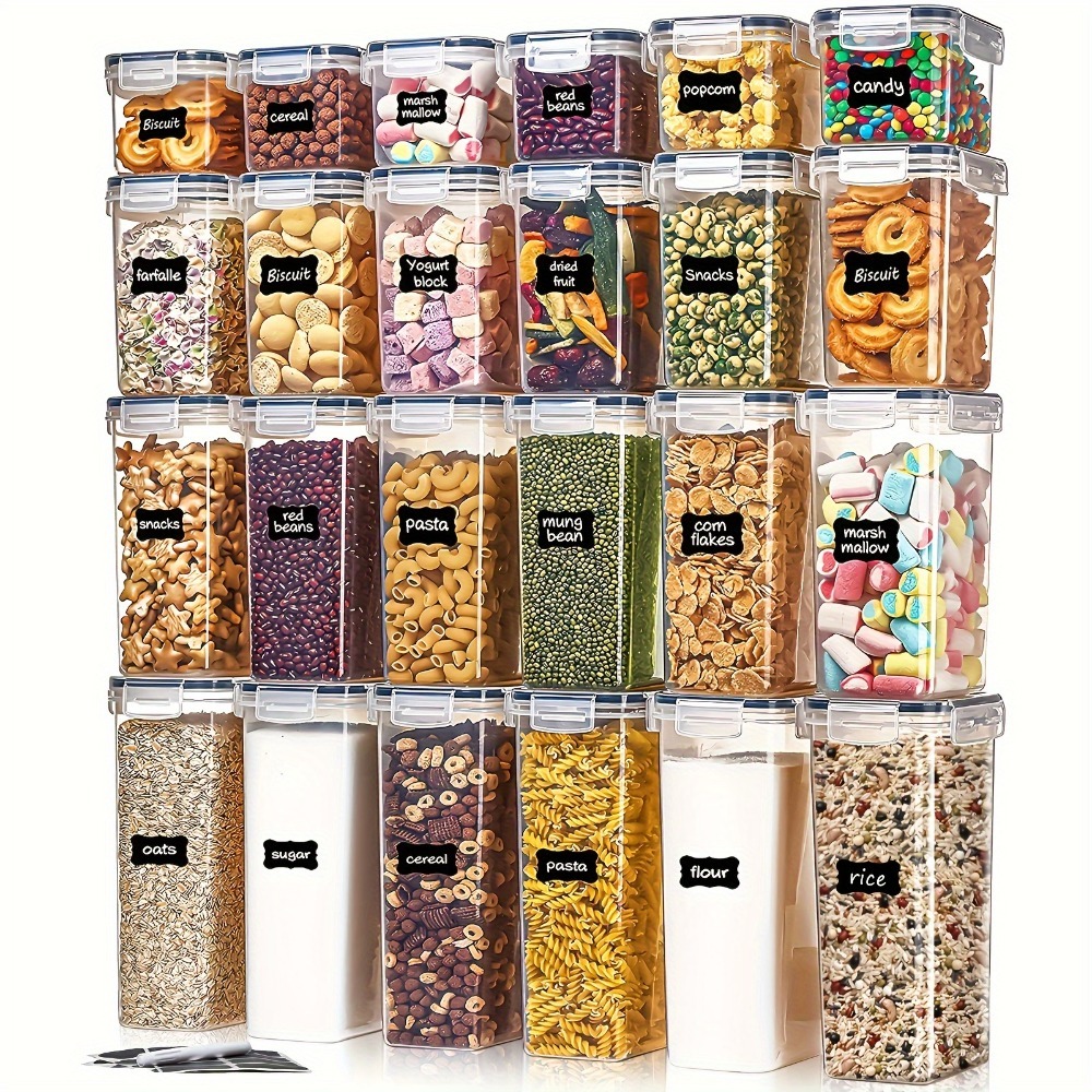 Food Storage Containers Set - 24-teiliges Lebensmittel-Aufbewahrungsset 12 Behälter 12 Deckel