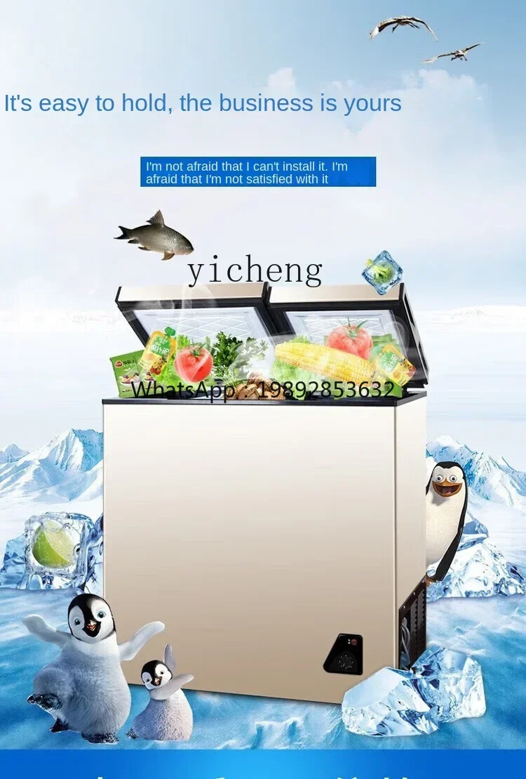Food Storage Temperature - Haushalts-Komplett-Gefrierschrank, kleiner, energiesparender, frostfreier Dual-Use-Kühlschrank mit