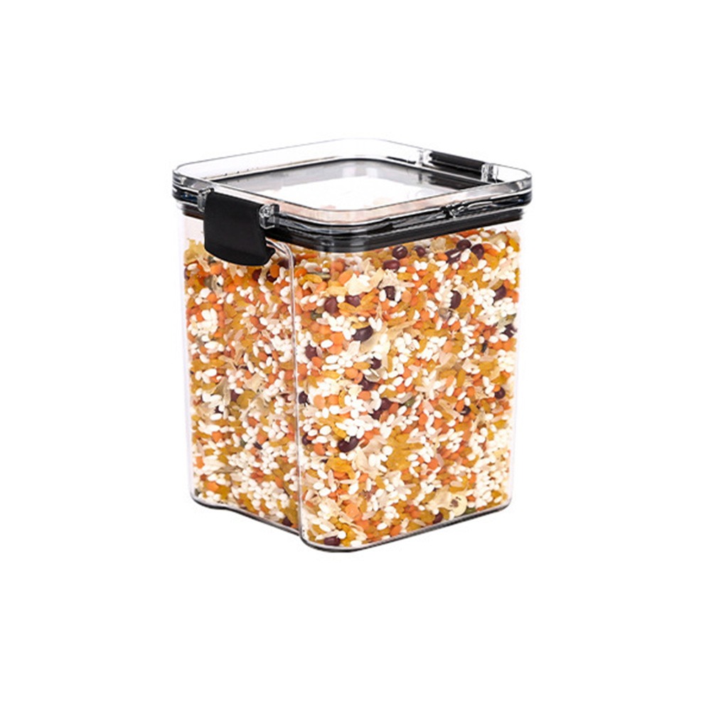 Stackable Pantry Bin - Transparenter Lebensmittel-Aufbewahrungsbehälter mit Dichtungsdeckel Stapelbare Küchen-Vorratsorganizer