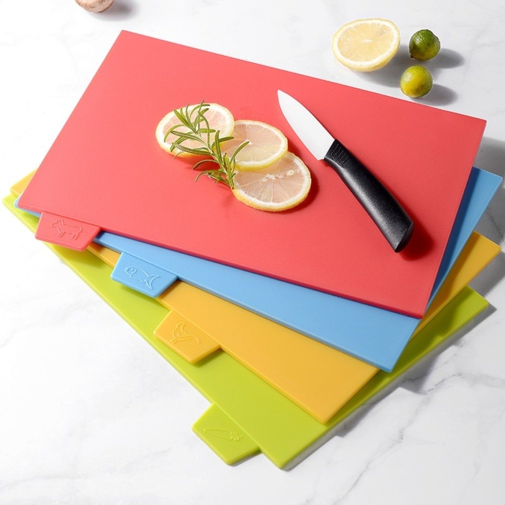 Food Storage And Preparation - Farbcodiertes Schneidebrett-Set Hygienisches Kunststoff-Schneidebrett-Set mit Aufbewahrungsbox