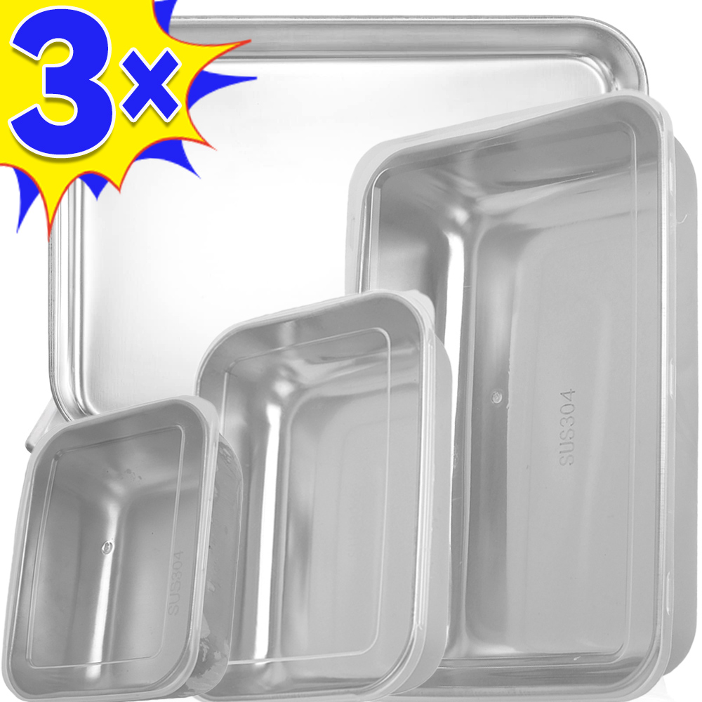Food Storage Square Containers - Edelstahl Lebensmittel Lagerung Box Frische-halten Box
