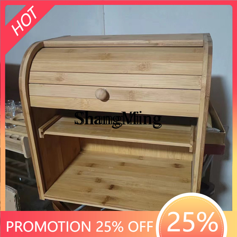 Food Storage Rack For Kitchen - SM Haushalt Bambus Brot Lagerung Box