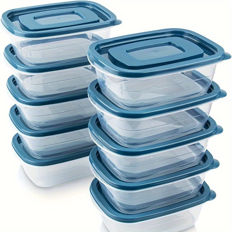 Food Storage Containers Set - Ein Set aus 6 transparenten, stapelbaren