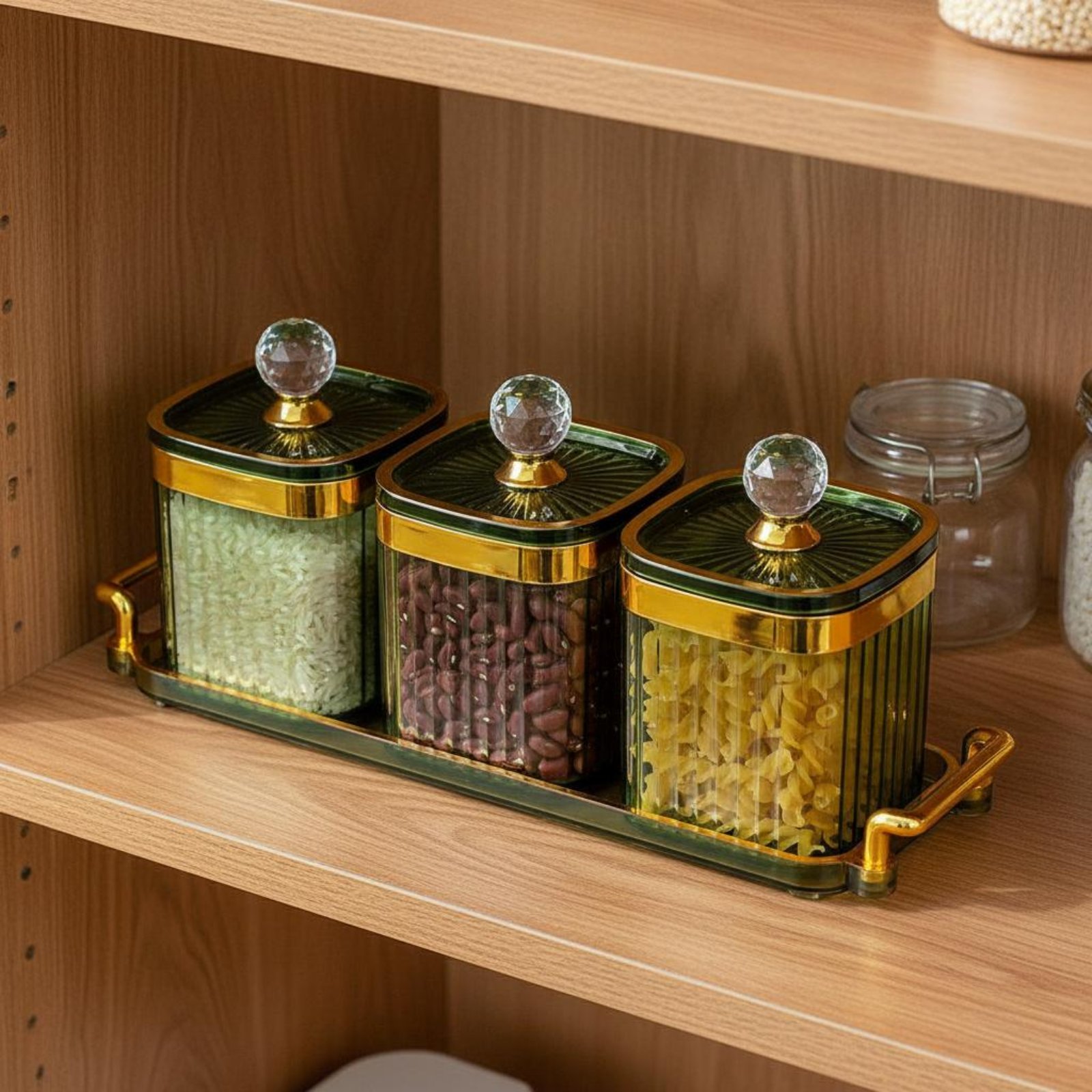 Food Storage Containers Set - Dekoratives Snack-Behälter-Set mit Luftdichtem Verschluss Luxuriöses
