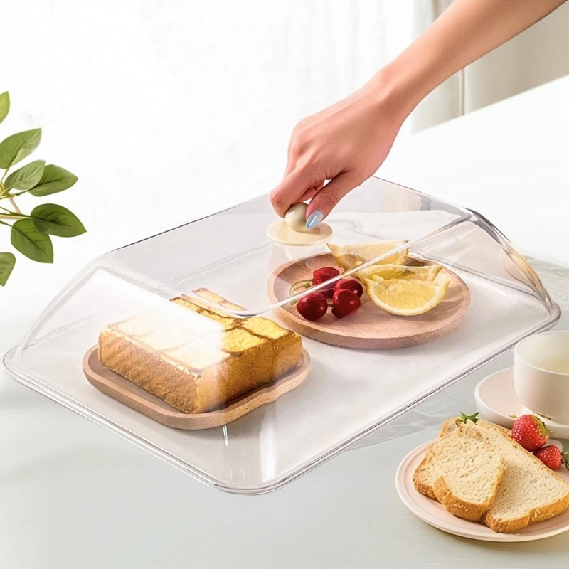 Food Storage In The Kitchen - WORTHBUY Wiederverwendbare Lebensmittelabdeckung aus Kunststoff, transparent,