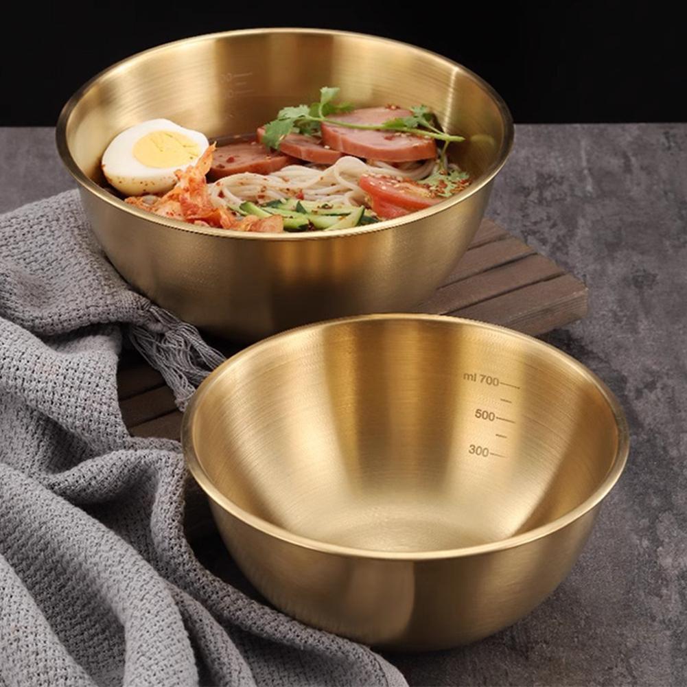 Food Storage Heat - 17CM 1/2 Stück Edelstahl Silber Salatschüssel