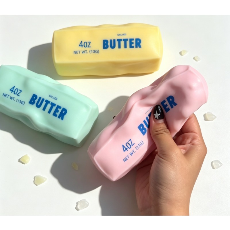 Food Storage Heat - Butter-Stick Crispy Sound Blindbox Squishy Stressball