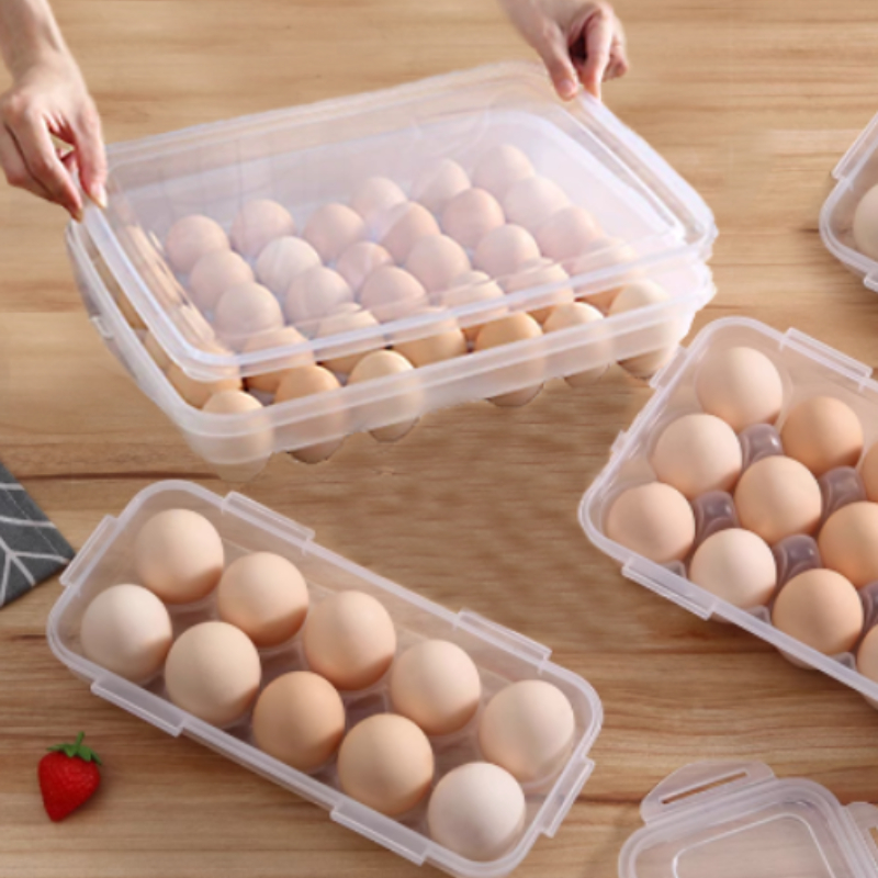 Food Storage Rack For Kitchen - 10/18/34 Grid Küche Handheld Ei Lagerung