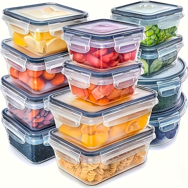Food Storage Containers Set - 8-teiliges Set mit 4 Behältern und