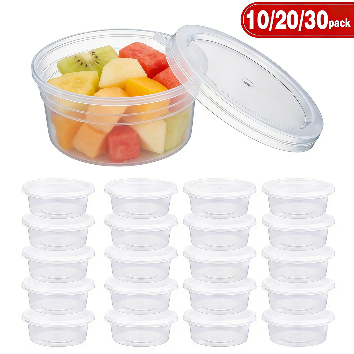 Food Storage Heat - 10/20/40er Pack Kleine Schleimbehälter mit Deckeln,