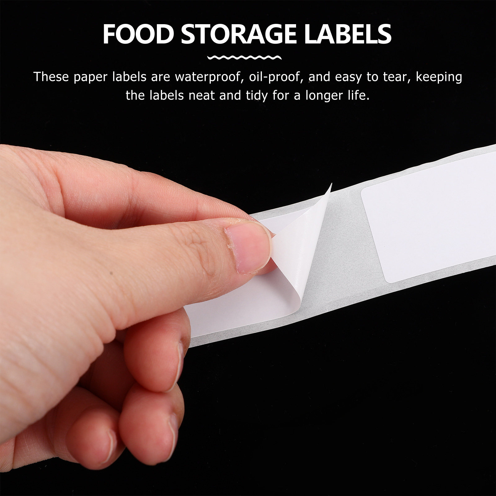 Food Storage Label - 1 Rolle beschreibbare Lebensmittelaufbewahrungsetiketten, abnehmbare Kühlschrankaufkleber,