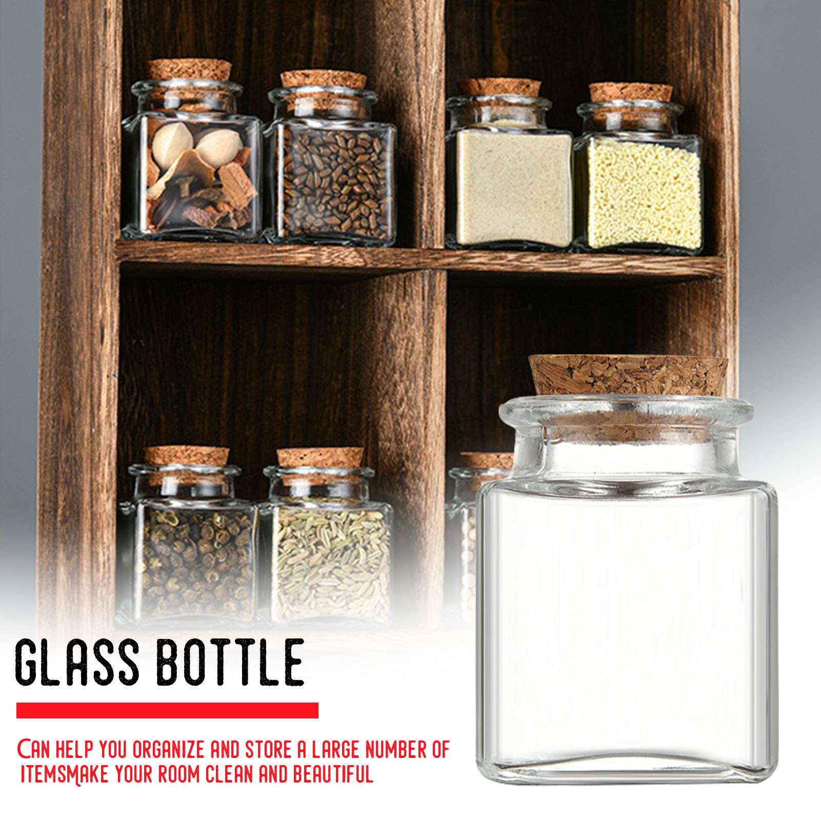 Food Storage Glass Containers - 1/5/10 Stück Glas-Vorratsdosen für die Küche,