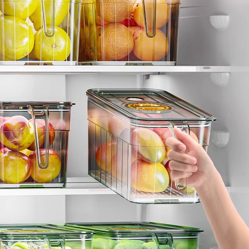 Food Storage Square Containers - Kühlschrank-Sortier-Aufbewahrungsbox, Eier, Obst und Gemüse, Lebensmittelqualität,