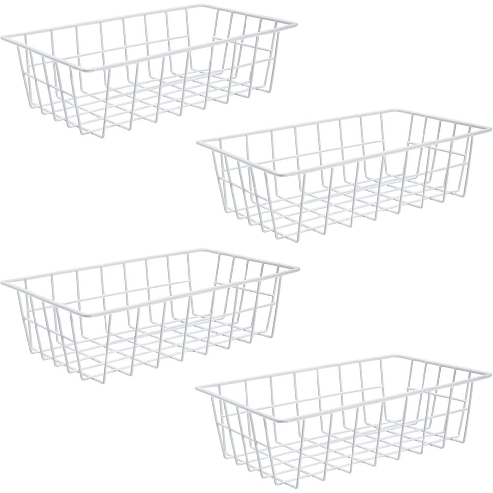 Stackable Pantry Bin - Organizer-Körbe aus Metalldraht, Aufbewahrungskörbe für Kühlschrank