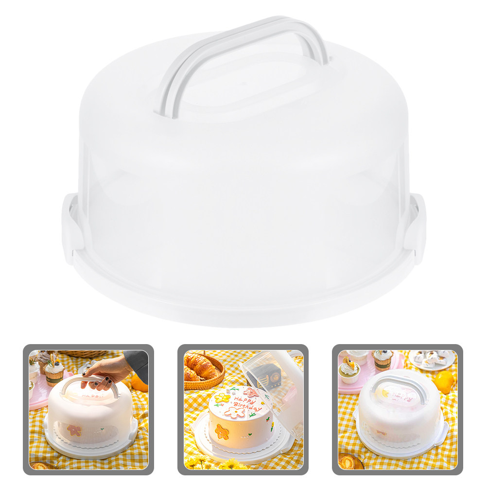 Food Storage Box Plastic - Kuchen-Aufbewahrungsbox, 10 Zoll, rund, wiederverwendbar, aus