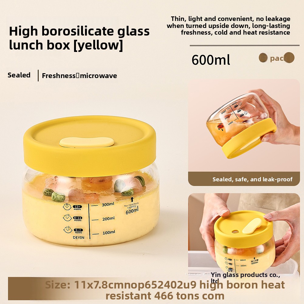 Food Storage Glass Containers - Frischhaltedose aus Glas, luftdicht, auslaufsicher, Futternapf,