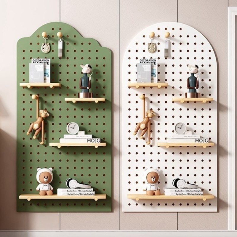 Food Storage And Organizer - Holz-Hohlraumplatte Wandregal Dekoratives Display-Regal Aufbewahrung Hängender