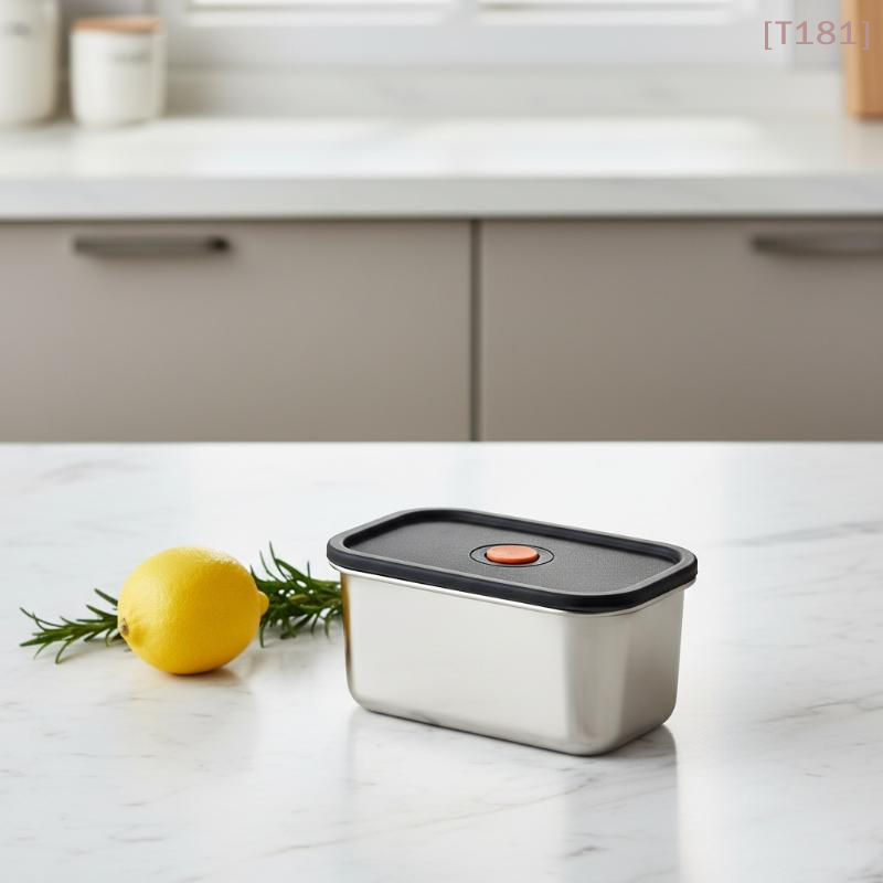Stackable Pantry Bin - 4-teiliges Set aus Edelstahl-Lebensmittelbehältern, verdickt, auslaufsicher,