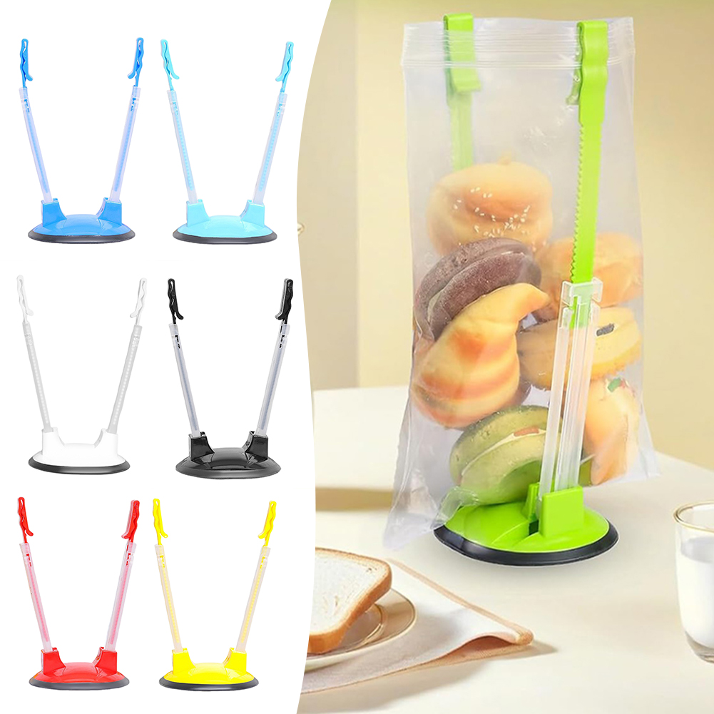 Food Storage Rack For Kitchen - Einstellbares Nicht-Slip-Lebensmittel-Aufbewahrungsbeutelhalter Frischwahrer-Gefrierbeutel Unterstützung wiederverwendbares frisch
