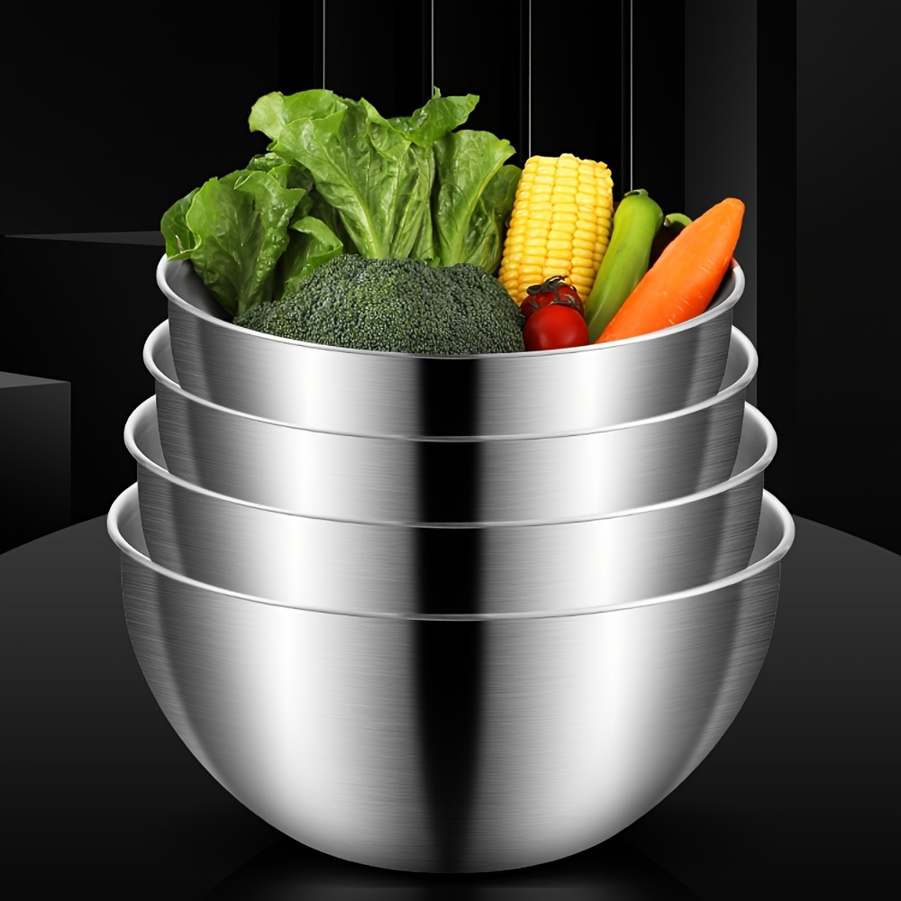 4-teiliges Set Edelstahl-Salat – Food Storage And Preparation Bewertung und Preis
