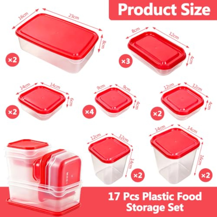 17-teiliges Kunststoff-Lebensm – Food Storage Containers Set Bewertung und Preis