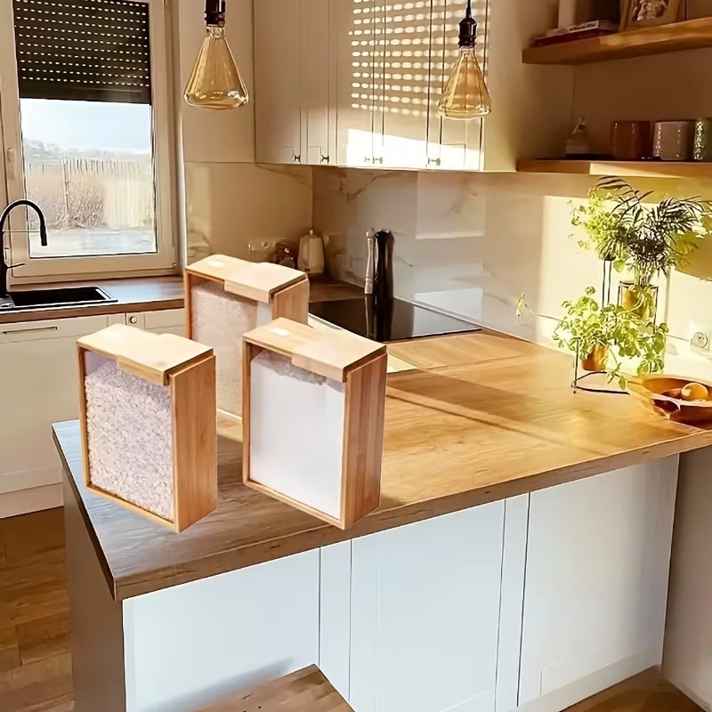 3 Stück Bambus-Aufbewahrungsbe – Stackable Pantry Bin Bewertung und Preis