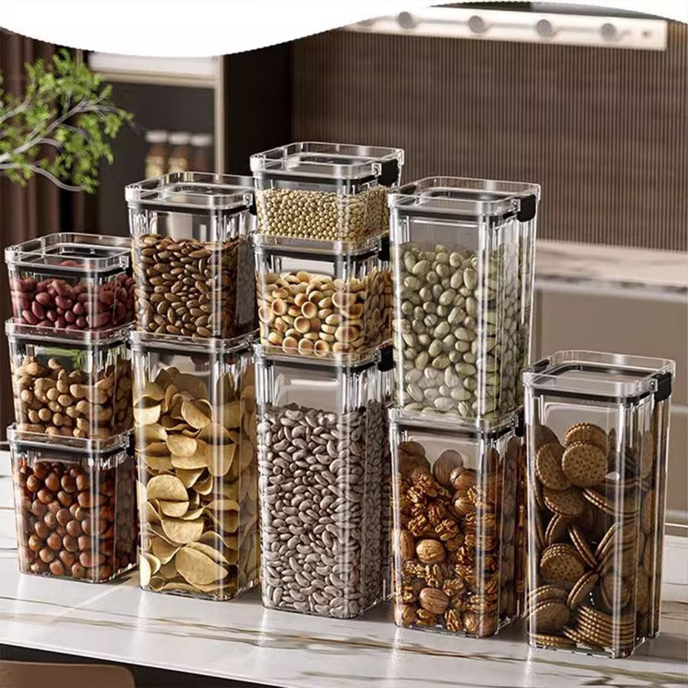 Transparenter Lebensmittel-Auf – Stackable Pantry Bin Bewertung und Preis