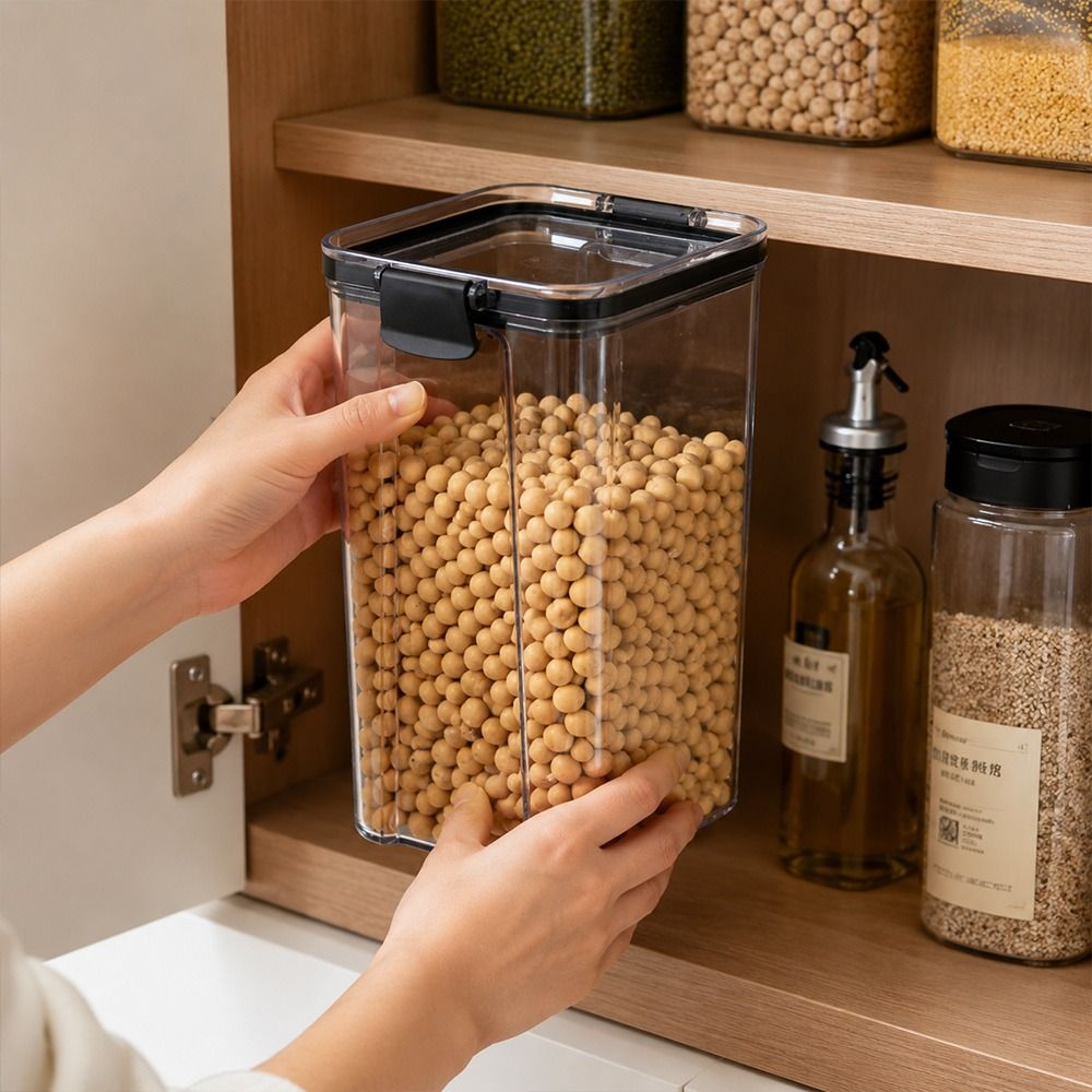 Transparenter Lebensmittel-Auf – Stackable Pantry Bin Bewertung und Preis
