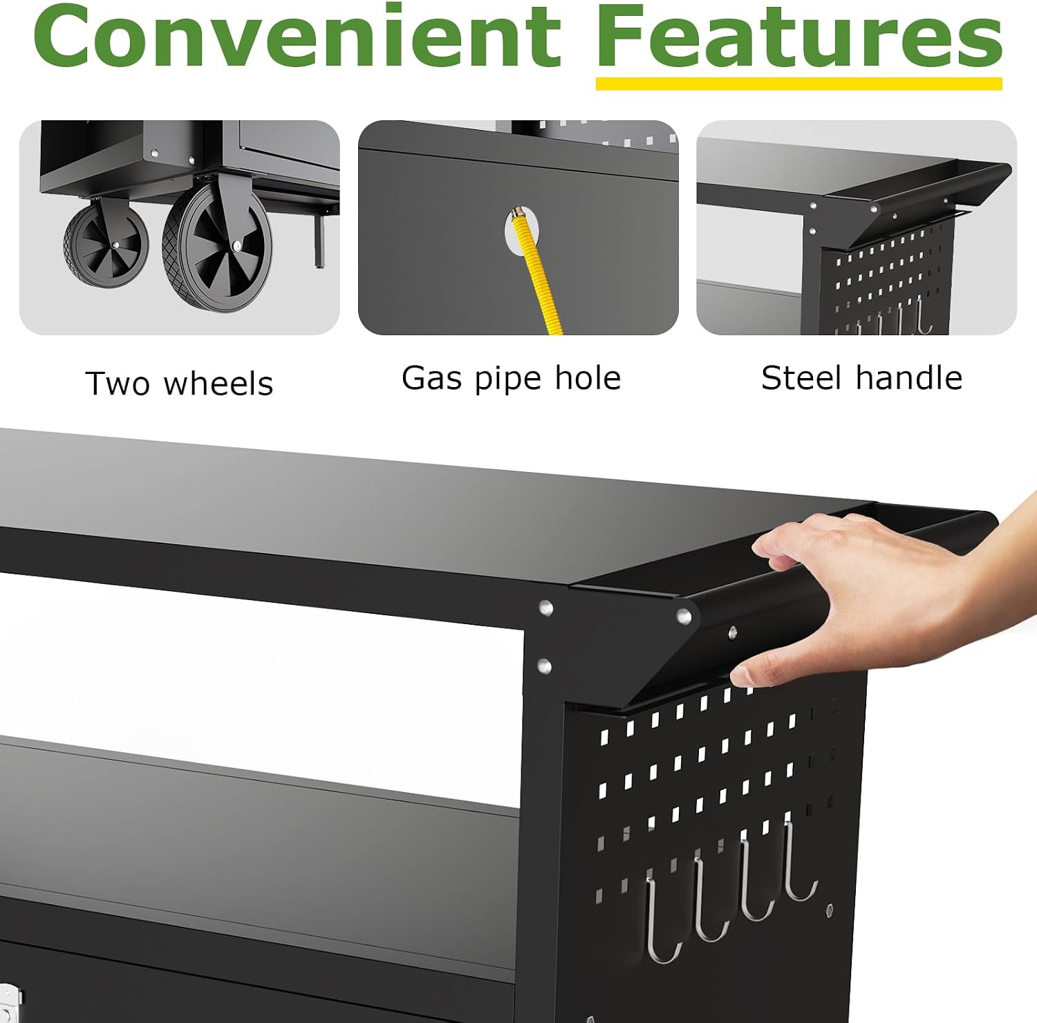 Outdoor-Grillwagen mit Staurau – Food Storage Table Bewertung und Preis