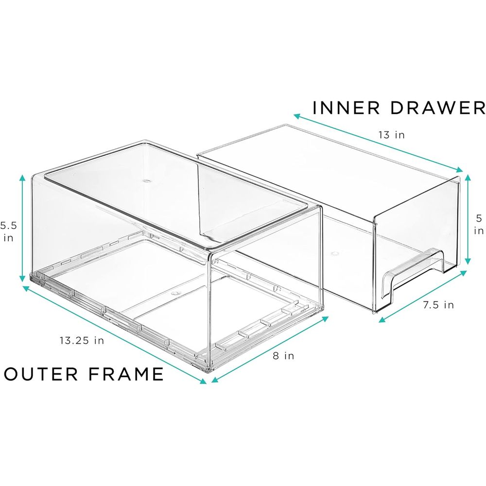 6er-Pack Transparente Stapelba – Stackable Pantry Bin Bewertung und Preis