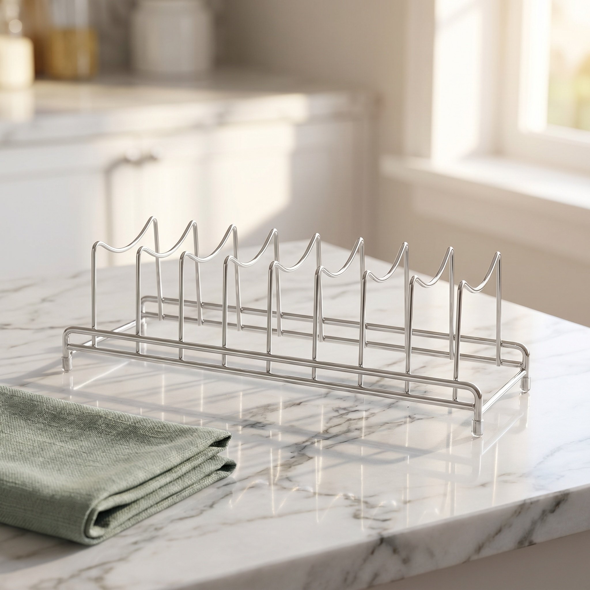 Edelstahl 9-Fach Topfdeckel-Or – Food Storage Rack For Kitchen Bewertung und Preis