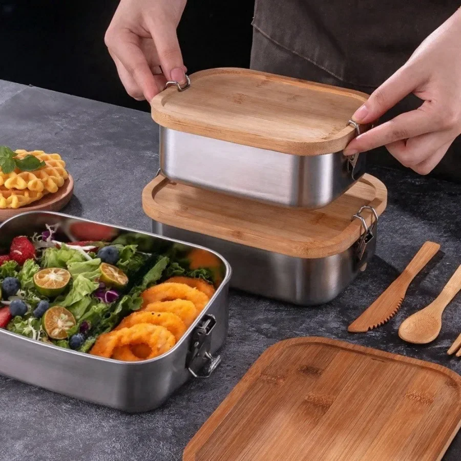 Neue Lunchbox mit Bambusdeckel – Food Storage Square Containers Bewertung und Preis