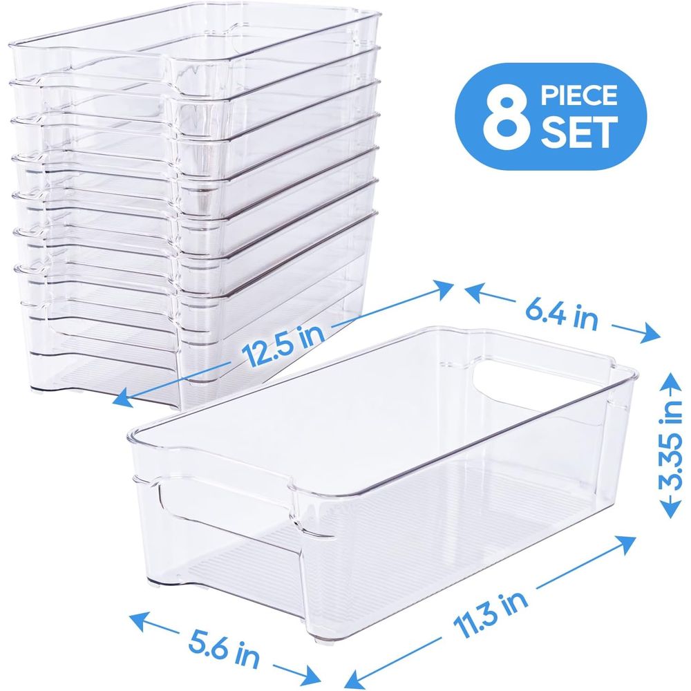8er-Pack Transparente Kunststo – Stackable Pantry Bin Bewertung und Preis