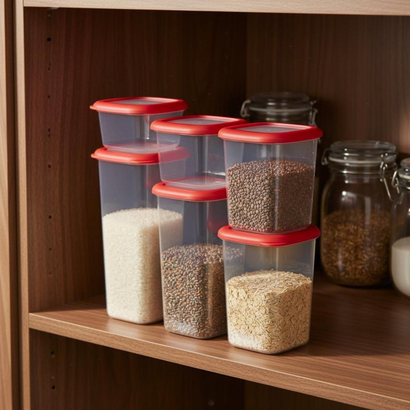 6-teiliges Luftdichtes Lebensm – Stackable Pantry Bin Bewertung und Preis