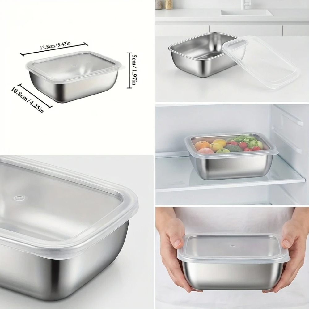 6-teiliges Edelstahl-Lebensmit – Food Storage Containers Set Bewertung und Preis