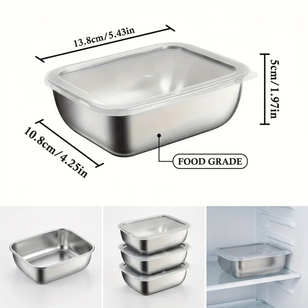 6-teiliges Edelstahl-Lebensmit – Food Storage Containers Set Bewertung und Preis