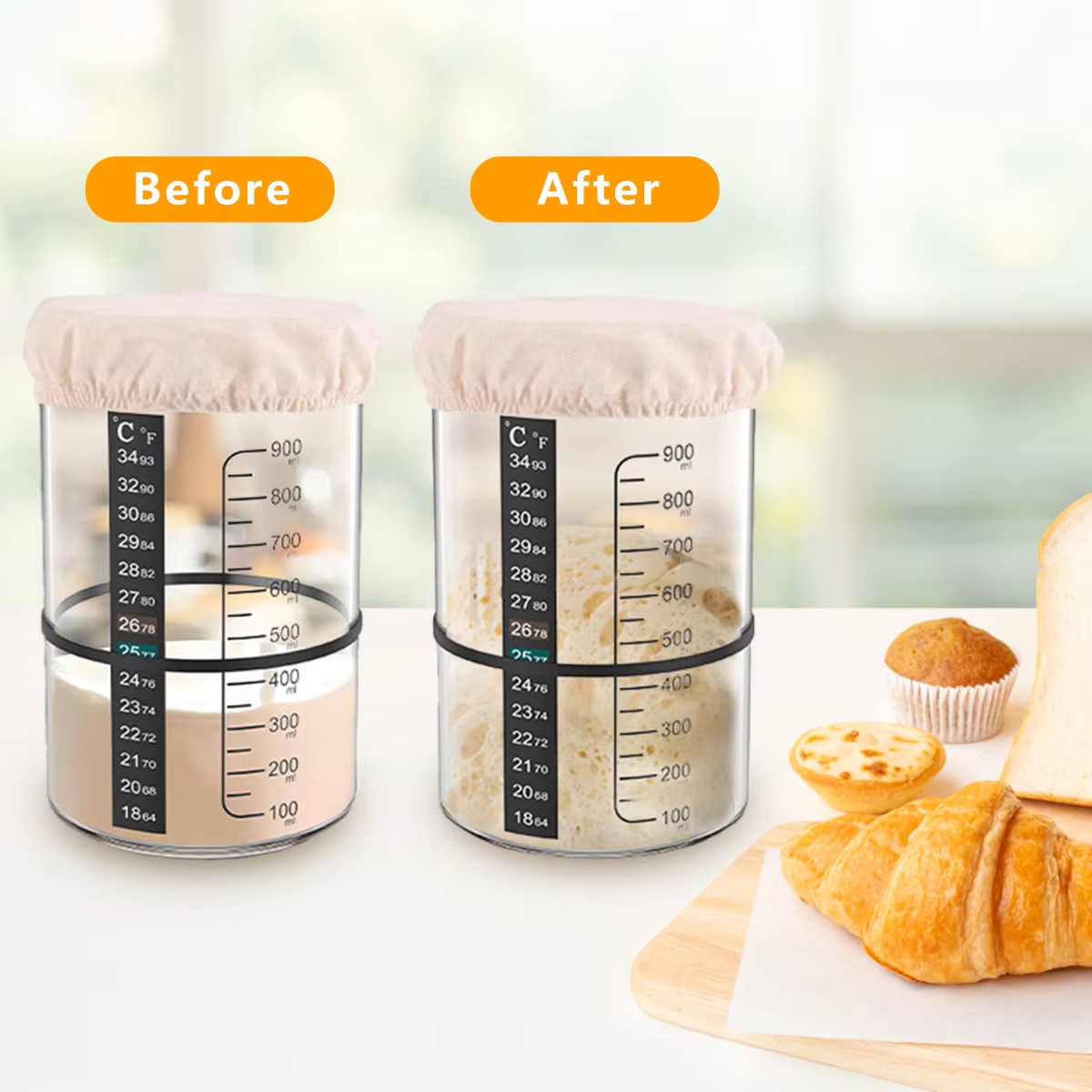 1500/900ml Sauerteig-Starter-G – Food Storage Glass Containers Bewertung und Preis