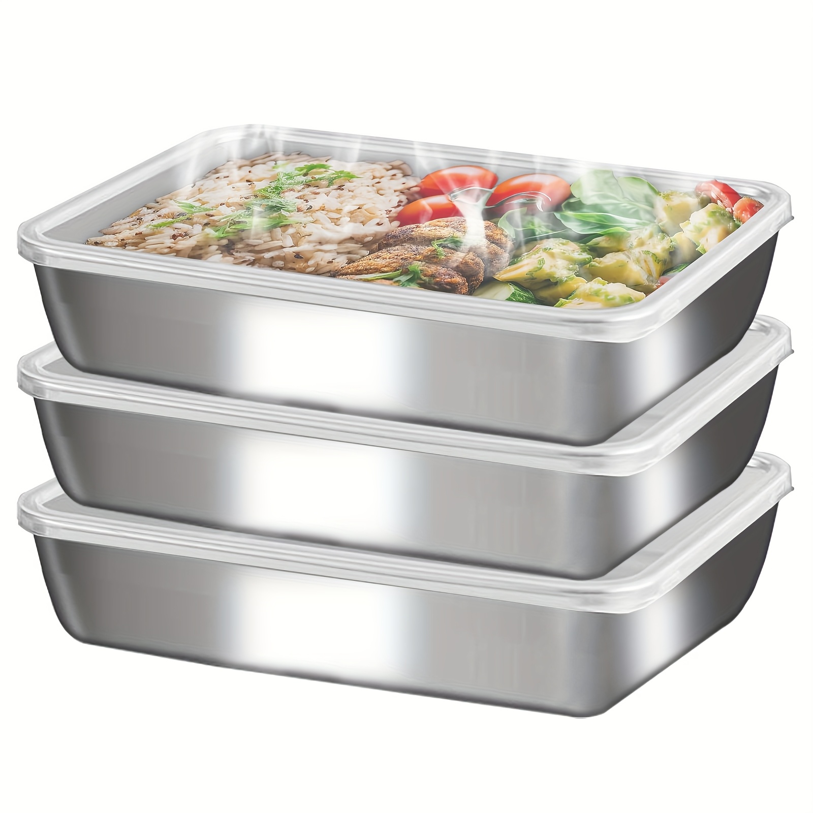 3-teiliges Edelstahl-Lebensmit – Food Storage Camping Bewertung und Preis