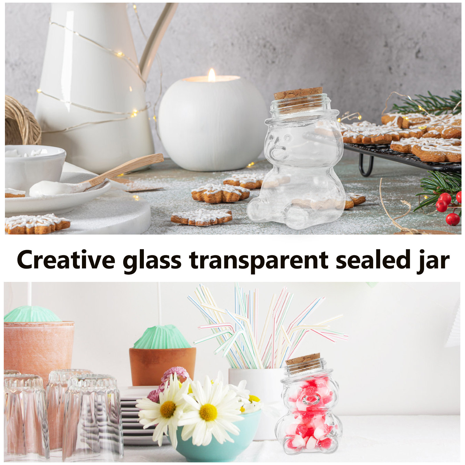 4-teiliges Glas-Bonbonglas-Set – Food Storage Containers Set Bewertung und Preis