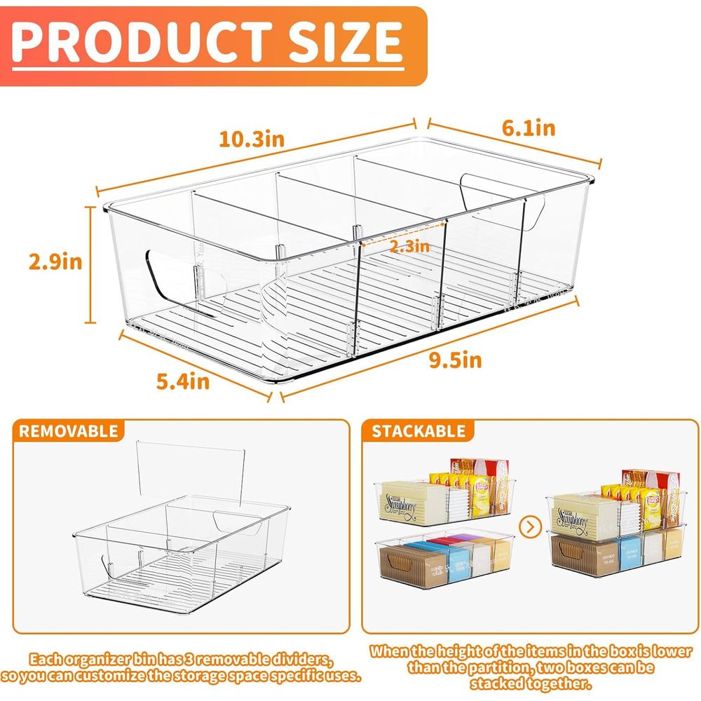 Stapelbare 6er-Pack Snack-Orga – Stackable Pantry Bin Bewertung und Preis