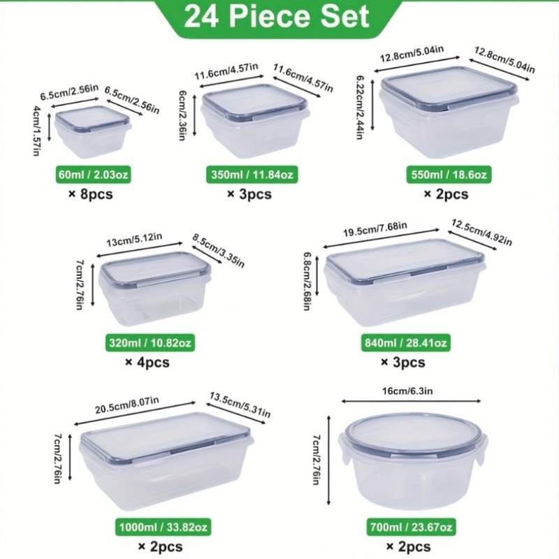 48-teiliges BPA-freies Lebensm – Food Storage Containers Set Bewertung und Preis