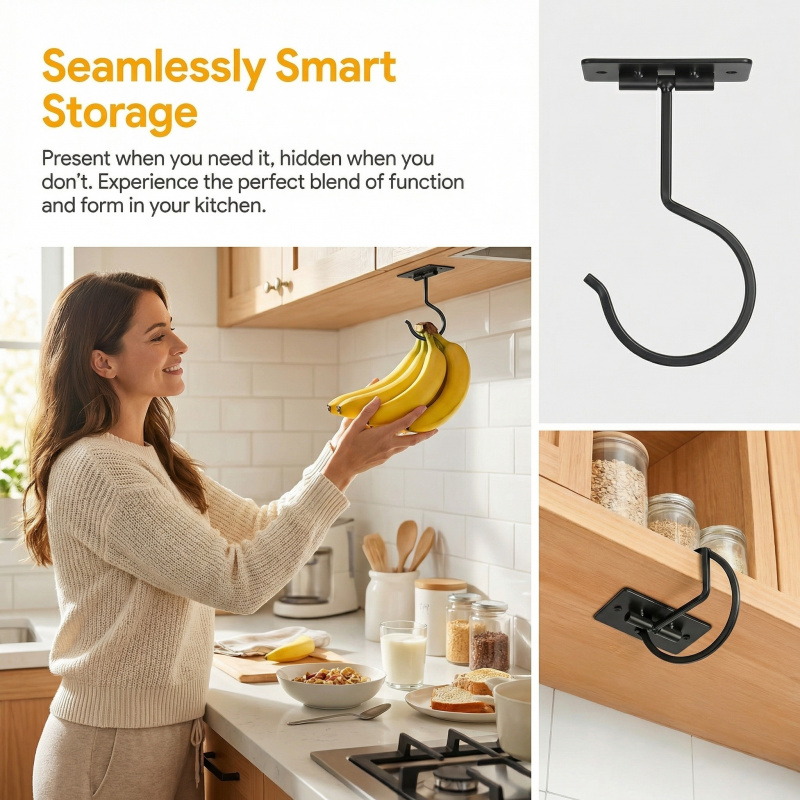 Schwarzer Metall-Selbstklebeha – Food Storage Heat Bewertung und Preis