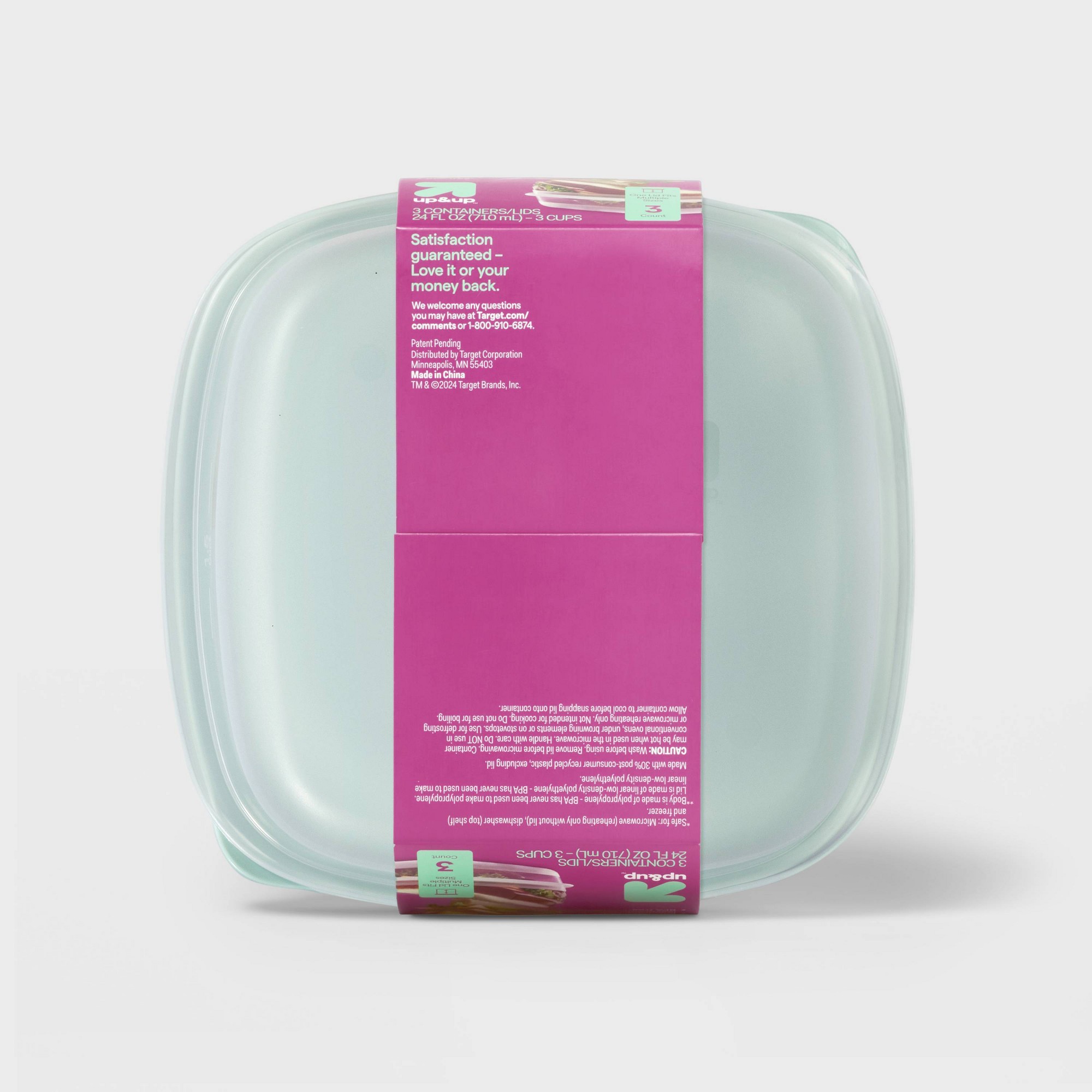 3-teilige quadratische Lebensm – Food Storage Square Containers Bewertung und Preis