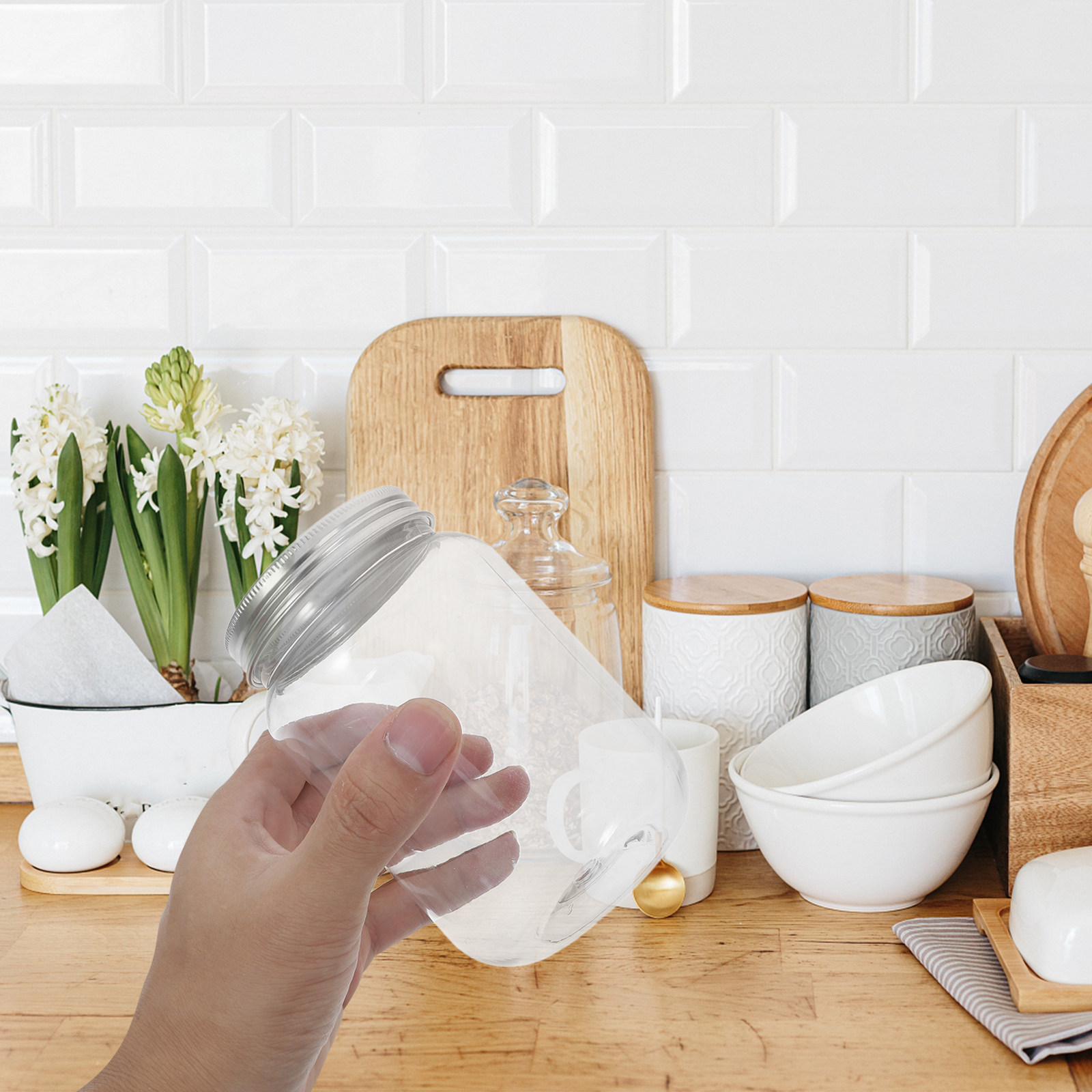 4 Stück durchsichtige Einmachg – Food Storage In The Kitchen Bewertung und Preis