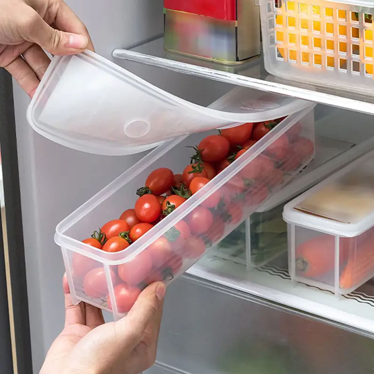 1 transparente Kunststoff-Aufb – Food Storage Square Containers Bewertung und Preis