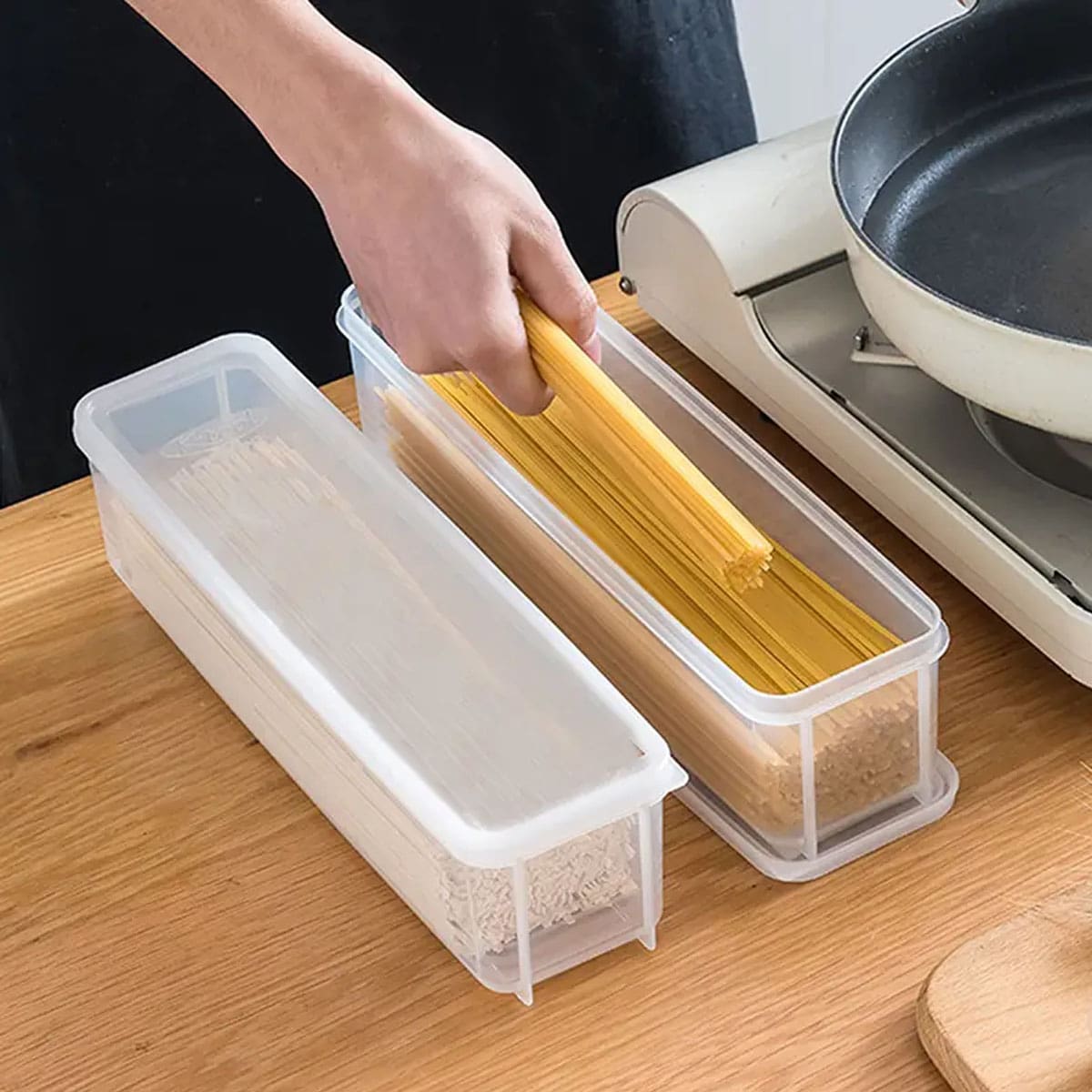 1 transparente Kunststoff-Aufb – Food Storage Square Containers Bewertung und Preis